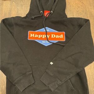 Happy Dad Black Hoodie